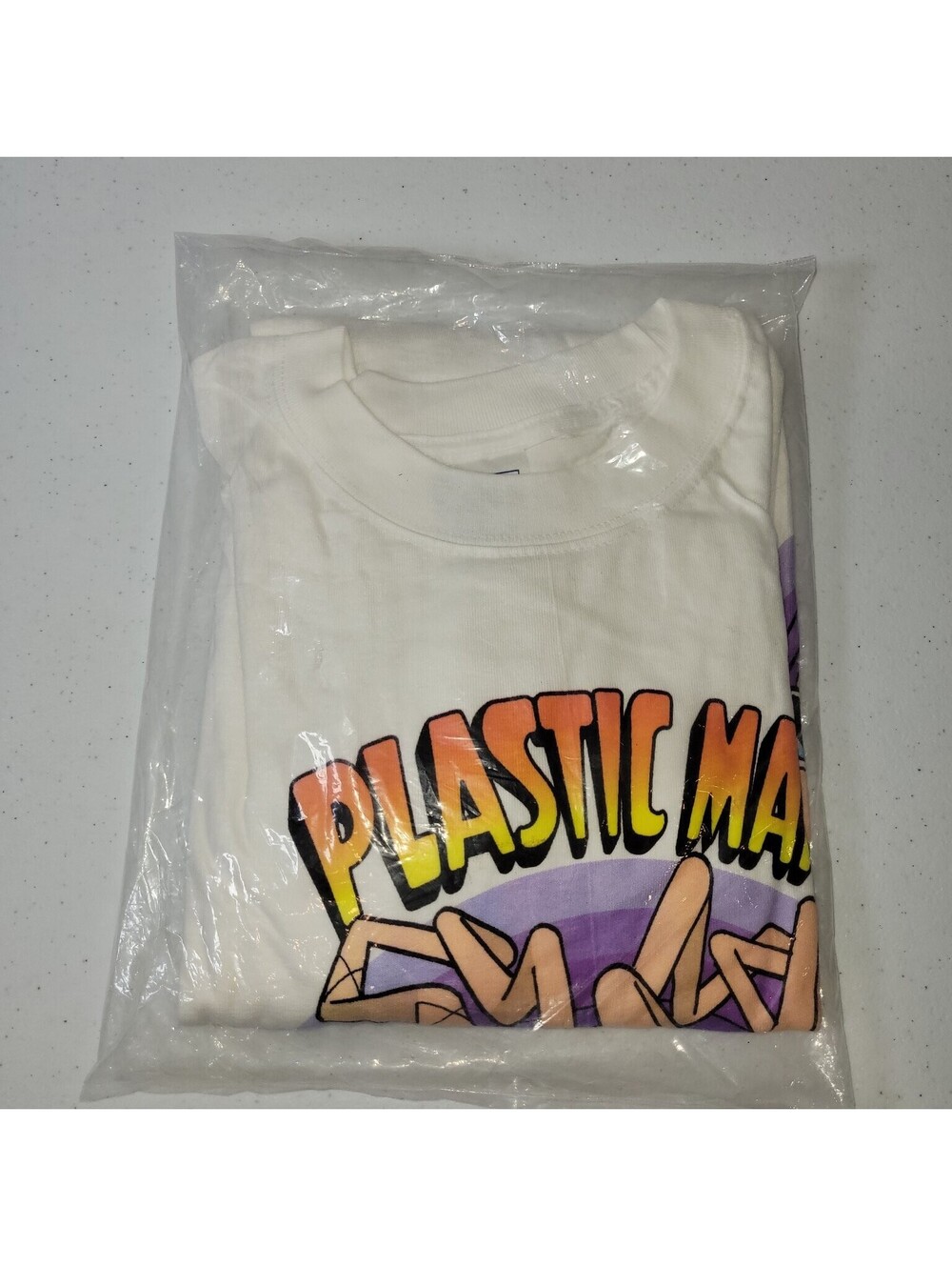 NEW VTG 1998 DC Comics Plastic Man T-Shirt Men's L Graphitti Designs Hanes Rare